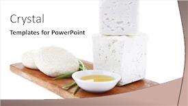  Presentation with dairy - Beautiful slides featuring dairy-product-raw-soft-mediterranean backdrop and a white colored foreground