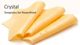  Presentation with white cheese - Colorful PPT layouts enhanced with dairy products - cheese slices isolated on white backdrop and a blonde colored foreground