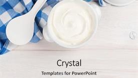  Presentation with dairy products - Presentation theme consisting of dairy products - sour cream in a bowl background and a light gray colored foreground