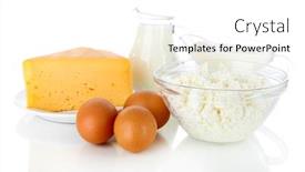  Presentation with dairy products - Beautiful slide deck featuring mother and daughter holding a watering can while gardening in garden backdrop and a gray colored foreground