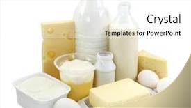  Presentation with dairy products - Beautiful theme featuring dairy products and eggs isolated backdrop and a white colored foreground