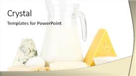  Presentation with dairy products - Theme featuring dairy products isolated on white background and a white colored foreground