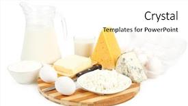  Presentation with dairy products - Slide deck having dairy products isolated on white background and a white colored foreground