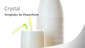  Presentation with dairy products - PPT theme with dairy products isolation on the white background and a white colored foreground