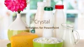  Presentation with dairy products - Amazing PPT layouts having dairy-products-on-table backdrop and a lemonade colored foreground