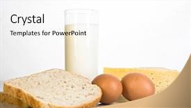 Presentation with dairy products - Colorful PPT theme enhanced with dairy products on the table backdrop and a  colored foreground