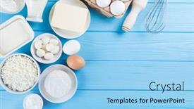  Presentation with milk dairy products - Amazing presentation having dairy-products-on-wooden-table backdrop and a light blue colored foreground
