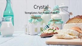  Presentation with dairy products - Presentation consisting of dairy products background and a light gray colored foreground