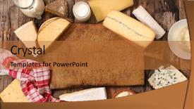  Presentation with dairy products - Slides with dairy products background and a red colored foreground