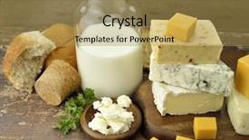  Presentation with dairy products - Cool new slides with dairy products backdrop and a yellow colored foreground