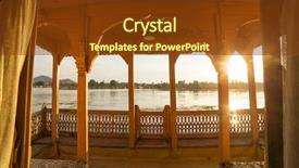  Presentation with tourism india - Presentation with dal lake in srinagar kashmir background and a tawny brown colored foreground