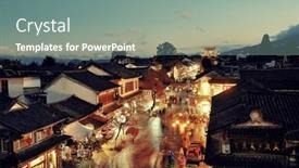  Presentation with china travel - Presentation enhanced with dali-china-dec-5-street background and a gray colored foreground