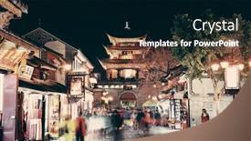  Presentation with china travel - Slides featuring dali-china-dec-5-street background and a black colored foreground