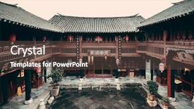  Presentation with old china - Cool new slides with dali old town yunnan backdrop and a tawny brown colored foreground