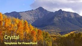  Presentation with tibetan mountains - Cool new slide deck with dallas - autumn in rocky mountains backdrop and a tawny brown colored foreground