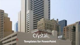  Presentation with urban buildings - Presentation having dallas downtown city urban view background and a gray colored foreground
