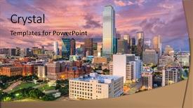  Presentation with texas - Audience pleasing PPT layouts consisting of dallas texas usa downtown city backdrop and a coral colored foreground