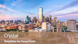  Presentation with texas - Theme consisting of dallas texas usa downtown city background and a coral colored foreground