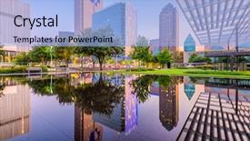  Presentation with texas - Slides having dallas texas usa downtown cityscape background and a light blue colored foreground