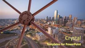  Presentation with texas - PPT layouts consisting of dallas-texas-usa-downtown-skyline background and a tawny brown colored foreground