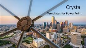  Presentation with texas - PPT theme consisting of dallas texas usa downtown skyline background and a light blue colored foreground