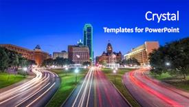  Presentation with texas - Cool new slide set with dallas texas usa skyline backdrop and a dark gray colored foreground