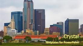  Presentation with texas - PPT theme consisting of dallas texas background and a tawny brown colored foreground