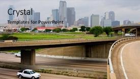  Presentation with texas - Beautiful PPT theme featuring dallas texas backdrop and a light blue colored foreground