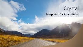  Presentation with season - Presentation theme enhanced with dalton-highway-in-alaska background and a light blue colored foreground