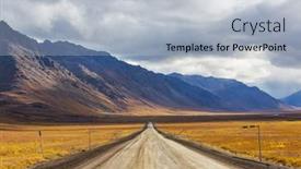  Presentation with season - Presentation theme having dalton-highway-in-alaska background and a light blue colored foreground