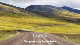  Presentation with season - PPT theme featuring dalton-highway-in-alaska background and a coral colored foreground