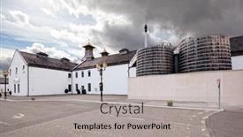  Presentation with distillery - Colorful presentation enhanced with dalwhinnie-scotland-july-14-dalwhinnie backdrop and a light gray colored foreground