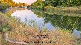  Presentation with water dam - Cool new PPT theme with dam in distance early fall backdrop and a coral colored foreground