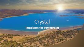  Presentation with water dam - Cool new presentation design with dam-next-to-gaborone backdrop and a teal colored foreground