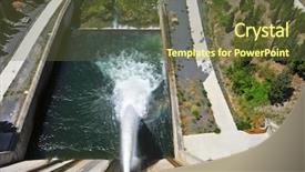  Presentation with dam - Audience pleasing PPT layouts consisting of dam of siurana reservoir backdrop and a  colored foreground