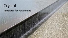  Presentation with dam - Slide deck enhanced with dam on the river industrial background and a  colored foreground