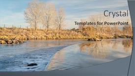  Presentation with dam - PPT theme with dam-on-the-south-platte background and a light blue colored foreground