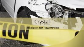  Presentation with car accident - Colorful slide set enhanced with frame shape with free backdrop and a light gray colored foreground