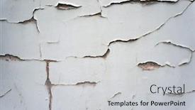  Presentation with cracked wall - Presentation design having damaged-cracked-old-wall-texture background and a light gray colored foreground