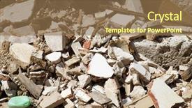  Presentation with spain - Beautiful slides featuring damaged houses - house demolition ruins brihuega spain backdrop and a tawny brown colored foreground