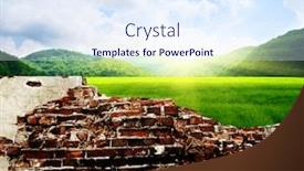  Presentation with perfect - Presentation enhanced with break down - damaged wall and perfect landscape background and a sky blue colored foreground