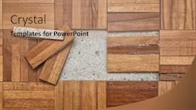  Presentation with flooring - PPT layouts consisting of damaged-wooden-floor-ruined-flooring background and a coral colored foreground