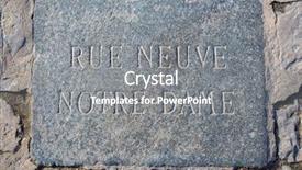  Presentation with notre dame paris france - PPT theme enhanced with dame cathedral in paris france background and a gray colored foreground