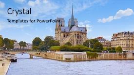 Presentation with notre dame paris france - Cool new slide set with dame cathedral in paris france backdrop and a  colored foreground