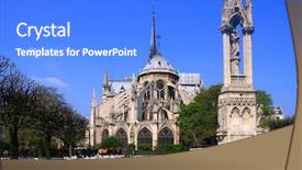  Presentation with notre dame paris france - Presentation design enhanced with dame reims champagne paris france background and a cobalt blue colored foreground