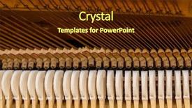  Presentation with mechanism - Audience pleasing PPT theme consisting of dampers - piano mechanism closeup backdrop and a wine colored foreground