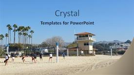  Presentation with lifeguard - Cool new PPT theme with dana-point-ca-december-1 backdrop and a light blue colored foreground