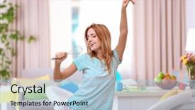  Presentation with dance beautiful couple dancing ballroom - Amazing slides having dance - beautiful young woman dancing backdrop and a light blue colored foreground