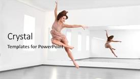  Presentation with studio - Colorful theme enhanced with dance - beautiful young woman dancing backdrop and a lemonade colored foreground