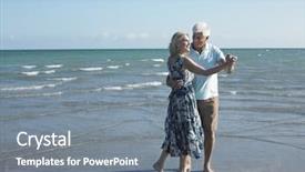  Presentation with active seniors senior couple - Audience pleasing presentation consisting of dance - full length of happy senior backdrop and a gray colored foreground